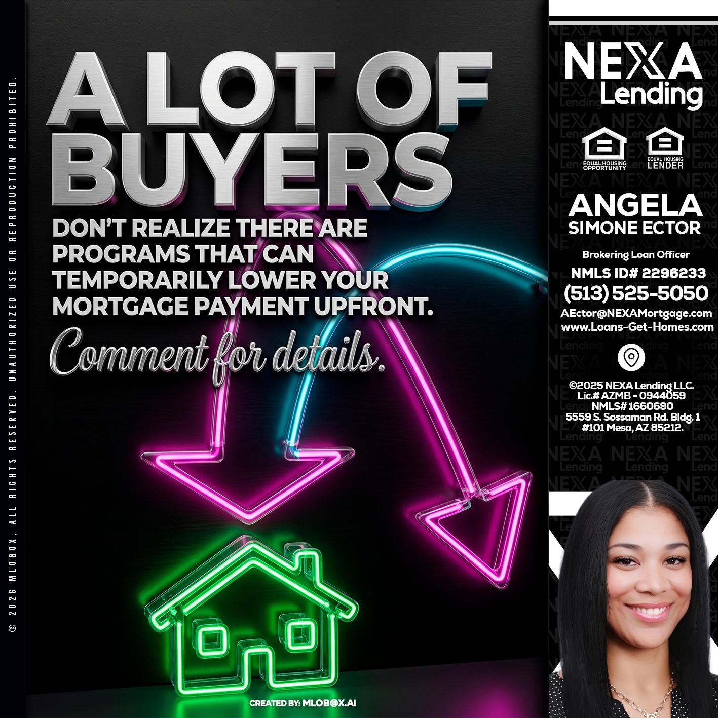 A LOT OF BUYERS - Angela Simone Ector -Brokering Loan Officer