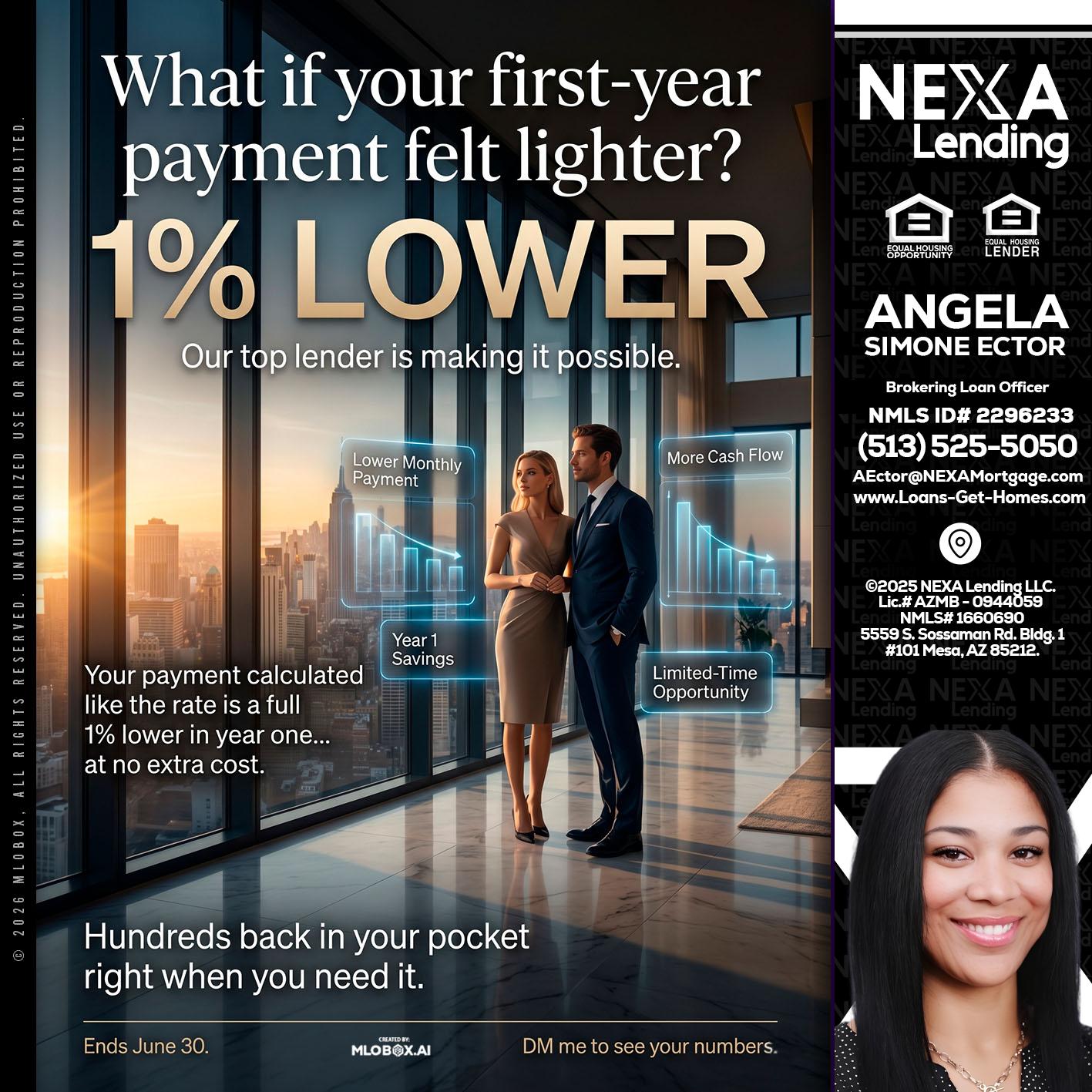 1% LOWER - Angela Simone Ector -Brokering Loan Officer