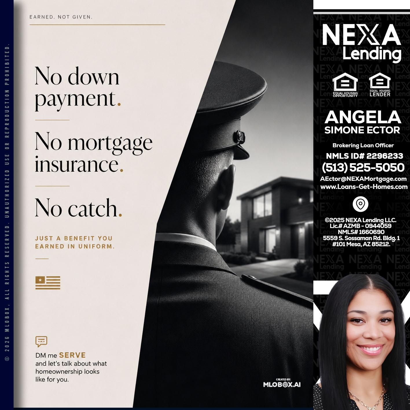 NO DOWN PAYMENT - Angela Simone Ector -Brokering Loan Officer
