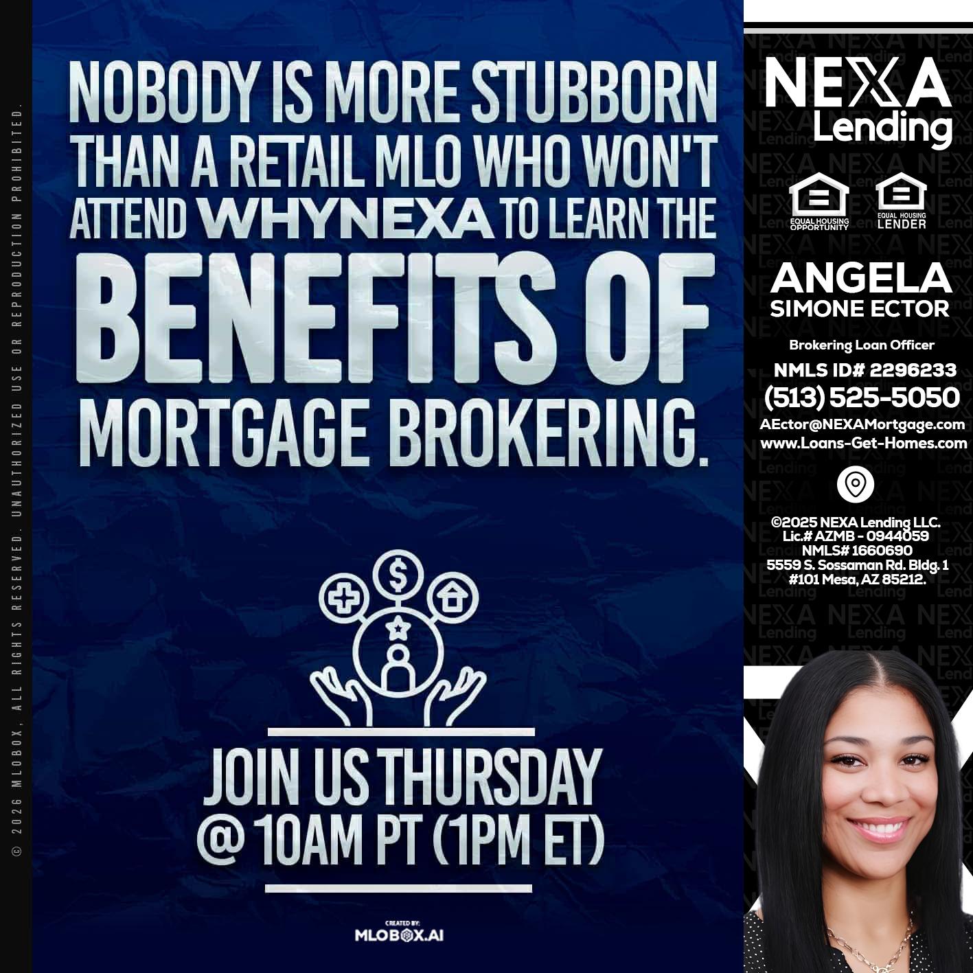 NOBODY IS MORE - Angela Simone Ector -Brokering Loan Officer