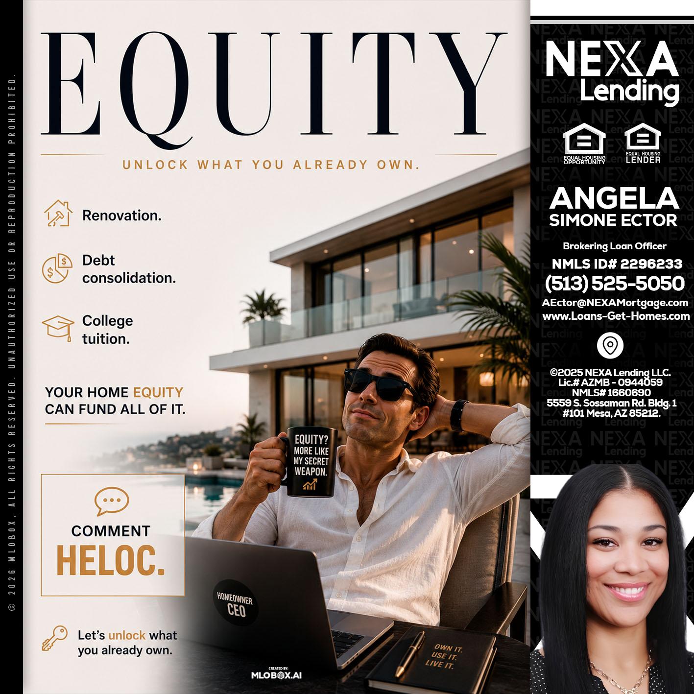 EQUITY - Angela Simone Ector -Brokering Loan Officer