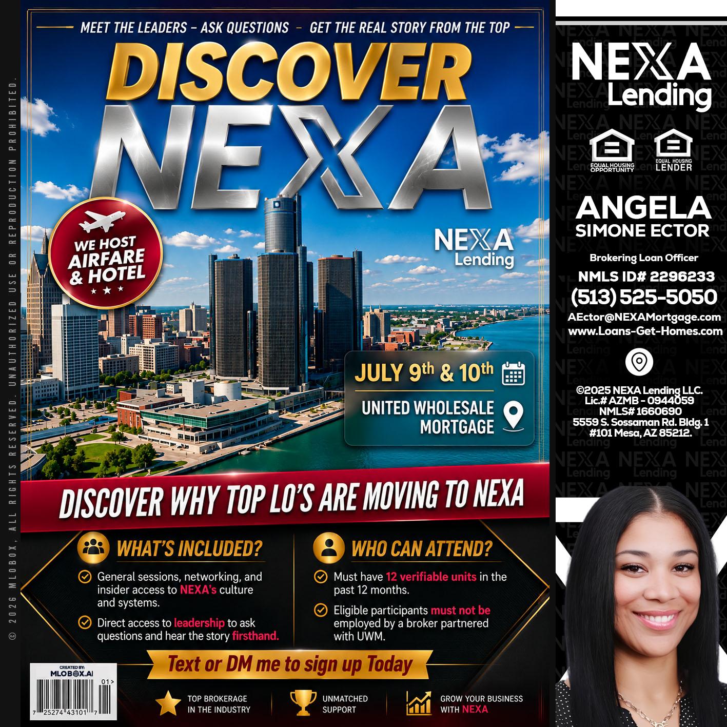DISCOVER NEXA - Angela Simone Ector -Brokering Loan Officer